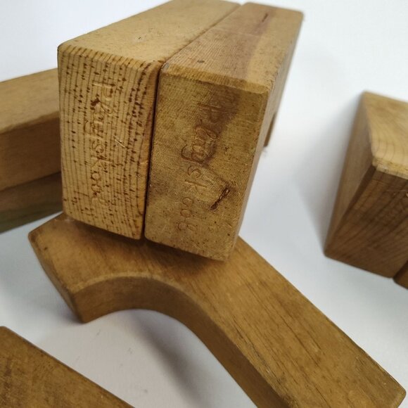 Playskool Wooden Building Blocks SUMMCO / KING TOY Tools Good Starter Collection - Picture 7 of 10